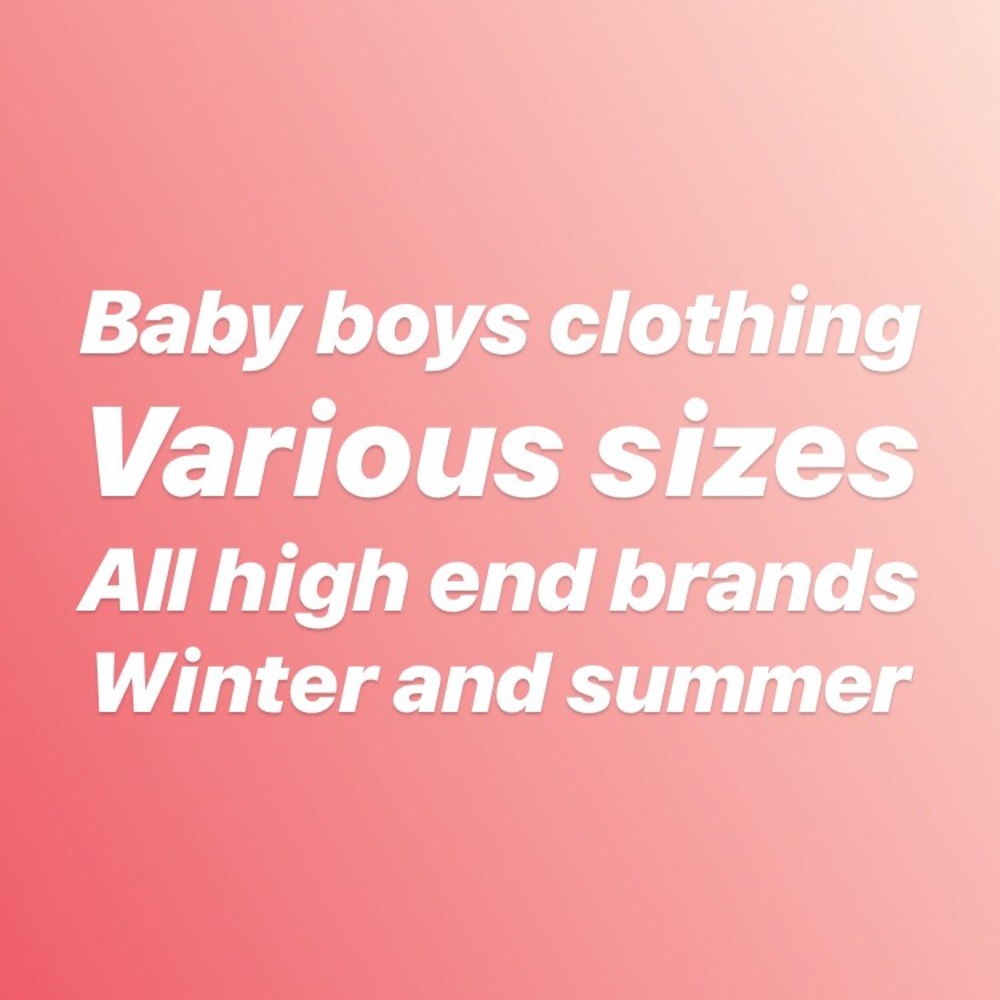 Lot of baby boys clothing